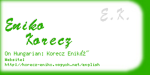 eniko korecz business card